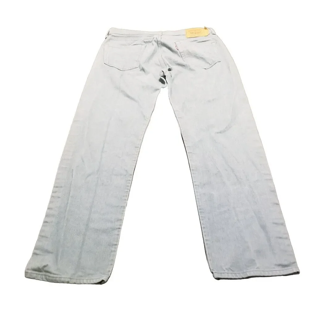 Levi's 501 XX Jeans Men Size 36x32 Gray Silver Button Fly 100% Cotton (34×30.5)